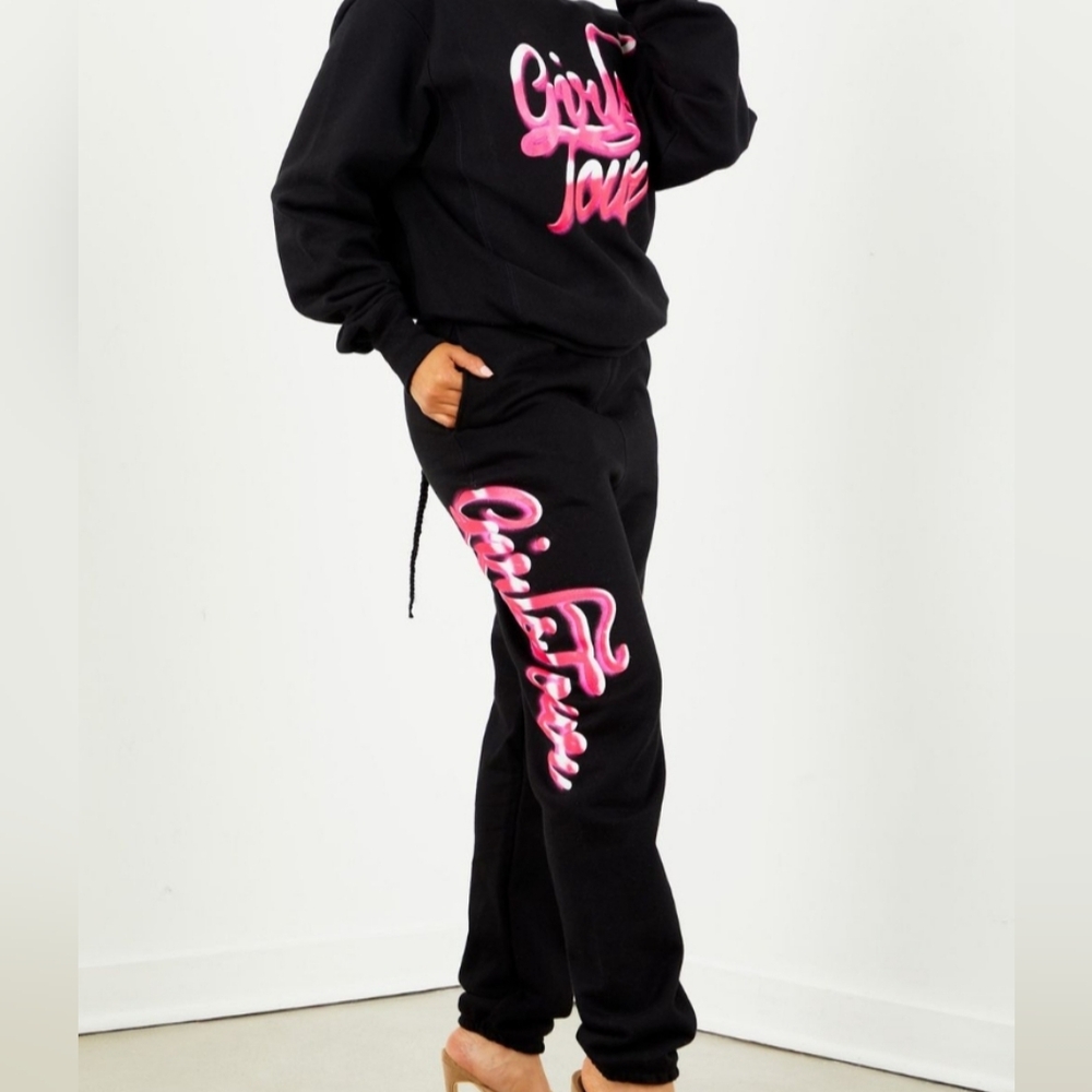 Women's Sorella Girls Tour Graphic Graffiti Airbrush Logo Sweatpants XL